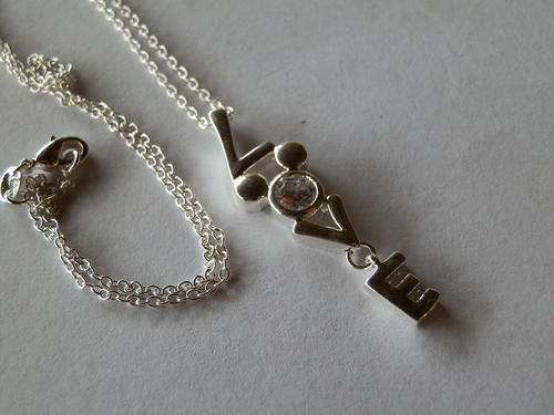 Sterling silver LOVE necklace