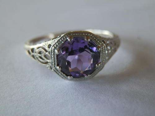 Sterling silver amethyst ring