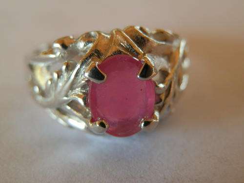 New solid sterling silver ruby ring - two (2) weeks to pay