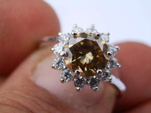 New sterling silver diamond ring - thirty (30) days to pay