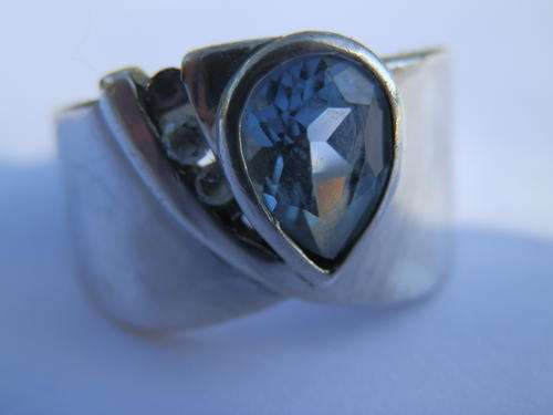 Sterling silver blue topaz ring - thirty (30) days to pay