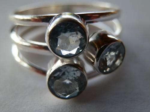 New sterling silver blue topaz ring - thirty (30) days to pay
