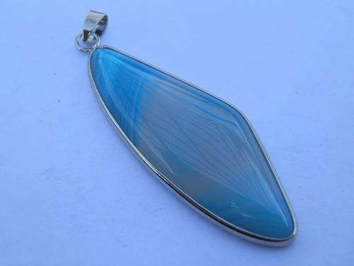 New silver agate pendant - thirty (30) days to pay