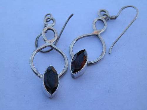Sterling silver garnet earrings - thirty (30) days to pay