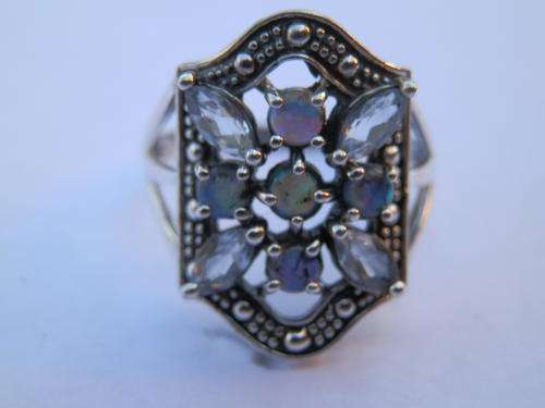 New sterling silver aquamarine ring - thirty (30) days to pay