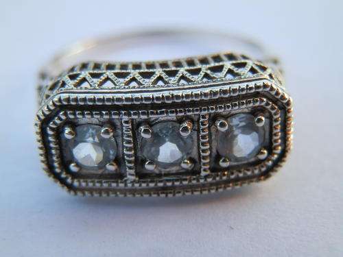 New sterling silver 1 ct aquamarine ring - thirty (30) days to pay