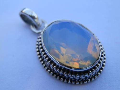 New sterling silver 12 ct opalite pendant - thirty (30) days to pay