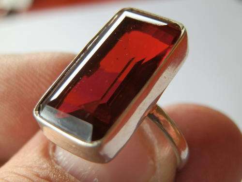 FOR JANA ONLY!!  Sterling silver 12 ct garnet ring - thirty (30) days to pay