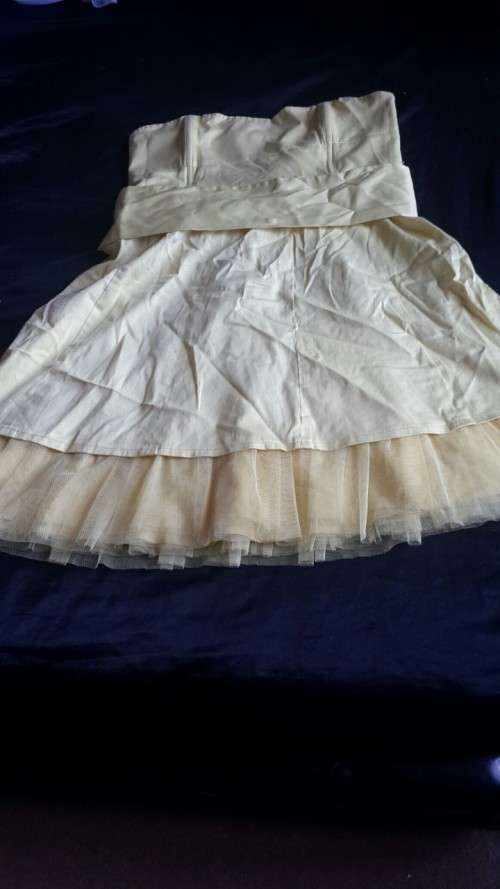 Boobtube Yellow Cotton Dress