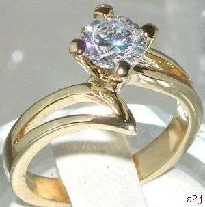 1ct Brilliant Solitaire Simulated Diamond Engagement Style Ring Size 8