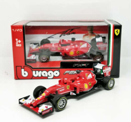 Formula One 2014 F1 Ferrari F14T Racing Signed By Fernando Alonso Bburago 1:43