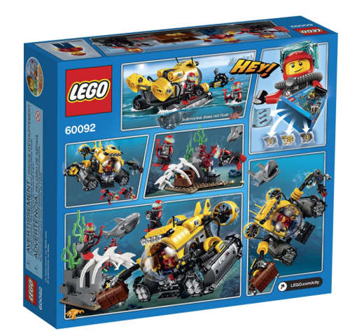LEGO 60092 City Deep Sea Explorers Submarine (Discontinued by Manufacturer) Hard-to-find