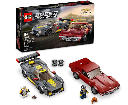 LEGO 76903 Speed Champions Chevrolet Corvette C8.R Race Car & 1969 Chevrolet Corvette(Discontinued)