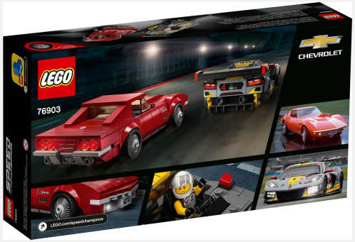 LEGO 76903 Speed Champions Chevrolet Corvette C8.R Race Car & 1969 Chevrolet Corvette(Discontinued)