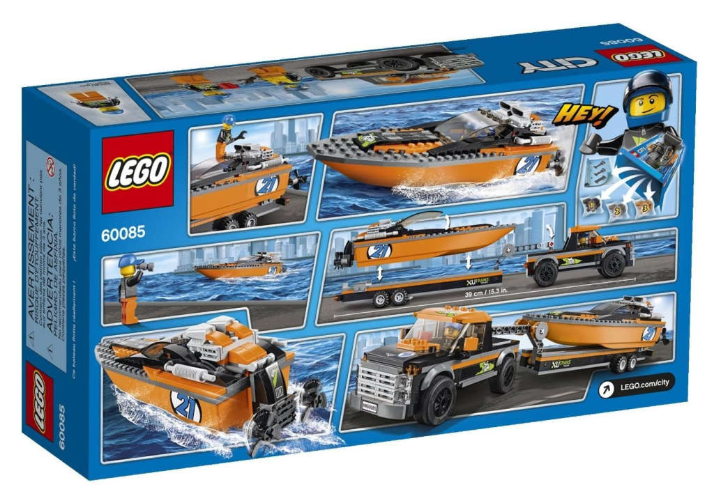 Lego 60085 City 4x4 with Powerboat (Discontinued by Manufacturer 2015) Hard-to-find
