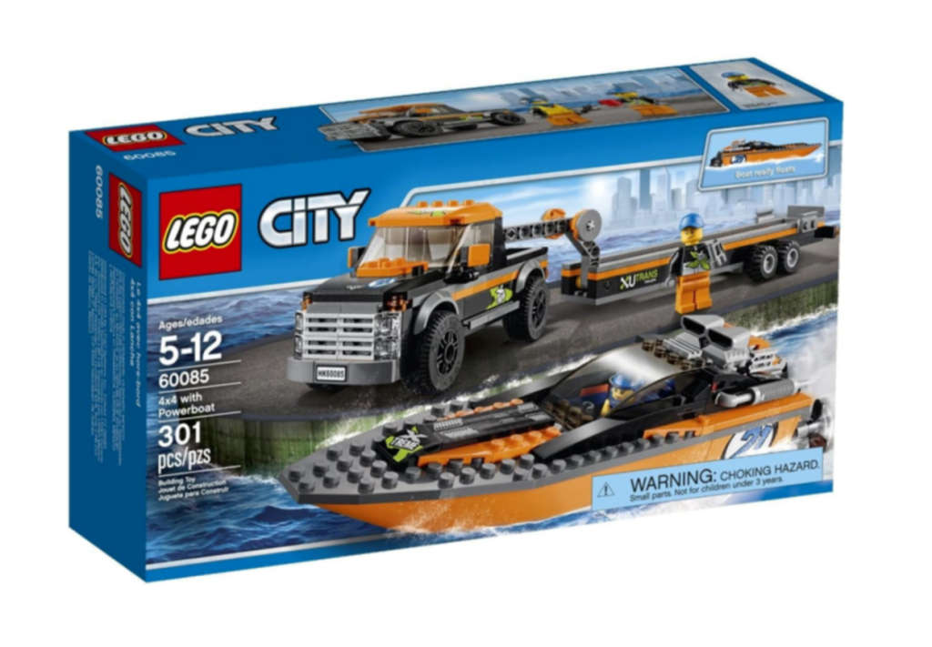 Lego 60085 City 4x4 with Powerboat (Discontinued by Manufacturer 2015) Hard-to-find