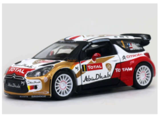 Bburago 1/32 Scale Rally Car - 2013 Citroen Total World Rally Team Sebastien Loeb