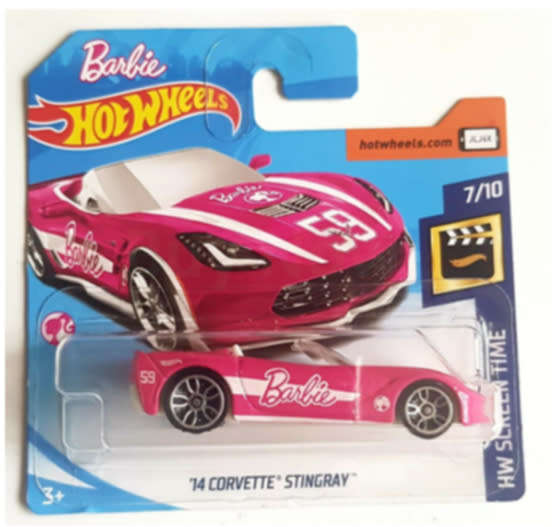 Hot Wheels `14 Corvette Stingray Barbie