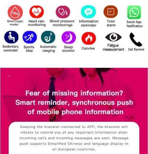 L216 Bluetooth Fitness Smart Watch