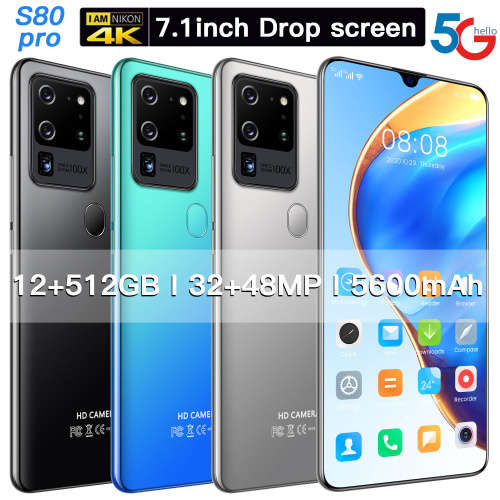 S80 Pro 7.1inch, 12GB RAM, 512GB ROM Unbranded Mobile Phone