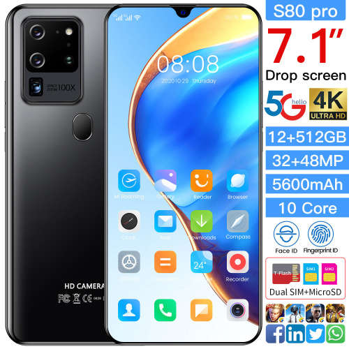 S80 Pro 7.1inch, 12GB RAM, 512GB ROM Unbranded Mobile Phone