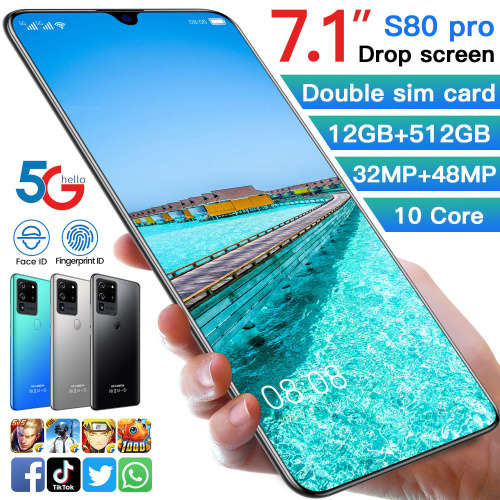 S80 Pro 7.1inch, 12GB RAM, 512GB ROM Unbranded Mobile Phone