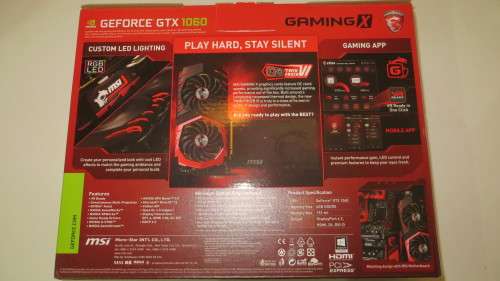 MSI Nvidia Geforce GTX 1060 6GB Gaming X