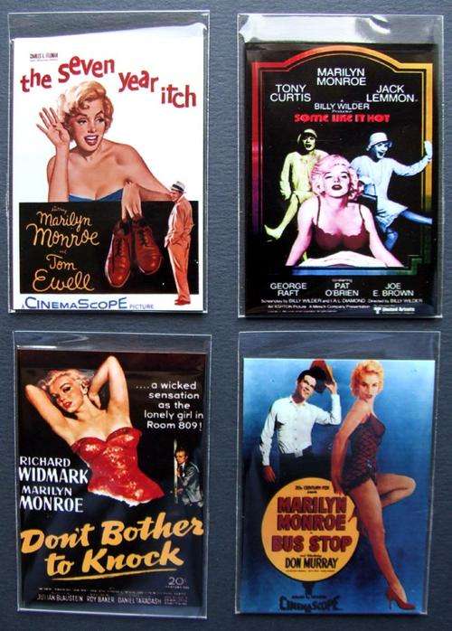 SET OF 4 MARILYN MONROE FRIDGE MAGNETS - MOVIE POSTERS