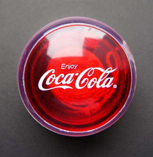 AS NEW COCA COLA COKE YOYO FROM 2002 - CLEAR PLASTIC