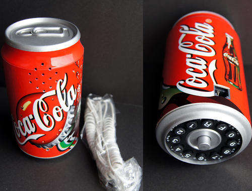 WORKING COCA COLA COKE BRANDED CAN TELEPHONE - NEW IN BOX (ALSO CHECK OUT MY OTHER COKE COLLECTIBLES