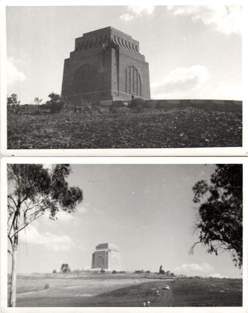 2 VINTAGE POSTCARDS VOORTREKKER MONUMENT