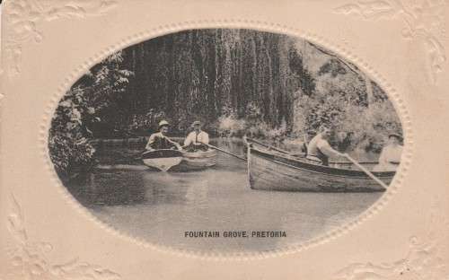 ANTIQUE EMBOSSED POSTCARD FOUNTAIN GROVE PRETORIA