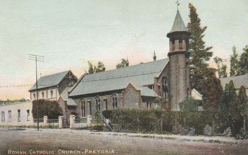 ANTIQUE POSTCARD (C.BASSON) ROMAN CATHOLIC CHURCH PRETORIA