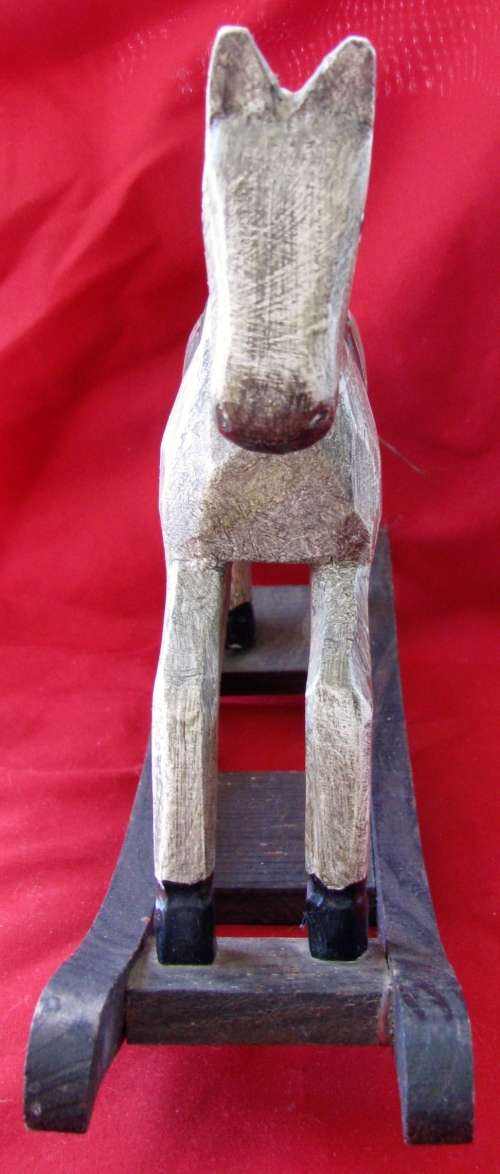 HAND CARVED ROCKING HORSE TOY