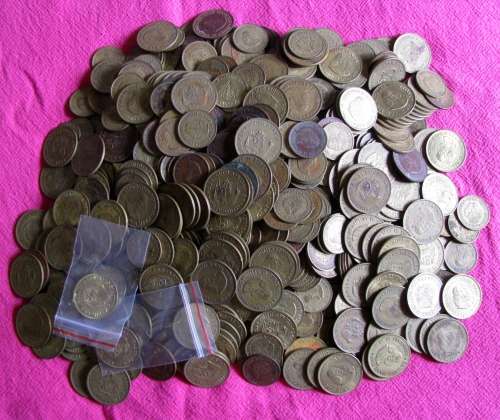 840 X REPUBLIC OF SOUTH AFRICA COINS MIXED LOT ONE CENT AND HALF CENT 1961 - 1964