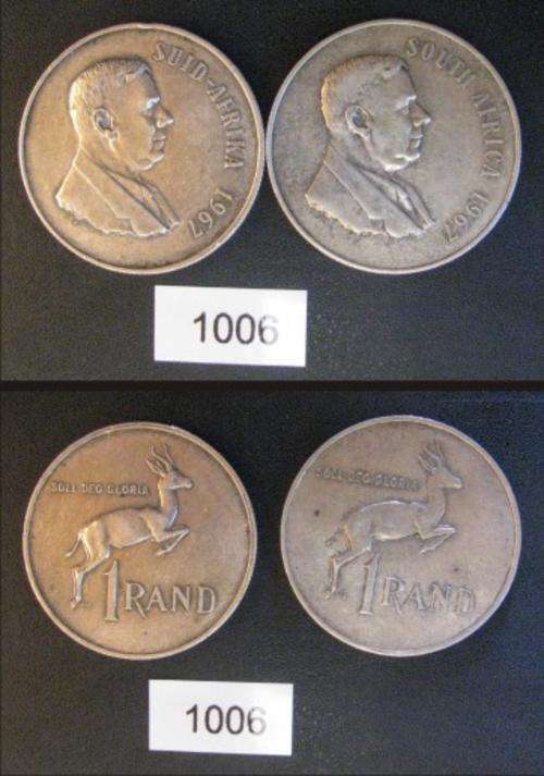 SILVER ONE RAND 1967 SET
