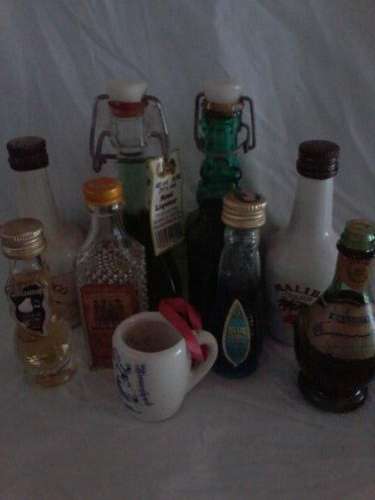 Antique-Collectible Miniature  Liquour Bottles-Unopened-(9 ITEMS)