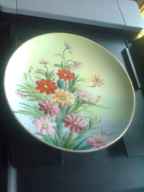 ANTIQUE HAND PAINTED PLATE , CLASSY ,VERY CLASSY