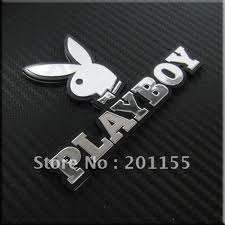 PLAYBOY CAR BADGE 9CM