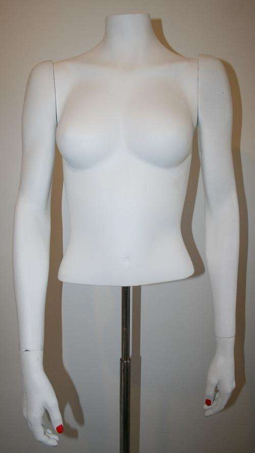 female half body mannequin with removable arms on stand (WAS R400 NOW R250)