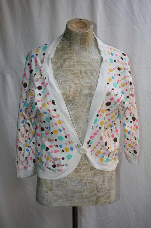 Vintage Polka Dot Shrug Size:XL