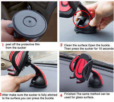 360° Universal Car Windscreen Dashboard Mount Holder For Mobile Phone GPS