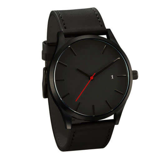 Luxury Fashion Leather Strap Men¿s Big Dial Date Indicator Wrist Watch