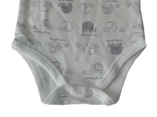 RETAIL PRICE: R 195  "Mummy & Me Elephant" Short Sleeve Baby Grow 3 - 6 Months