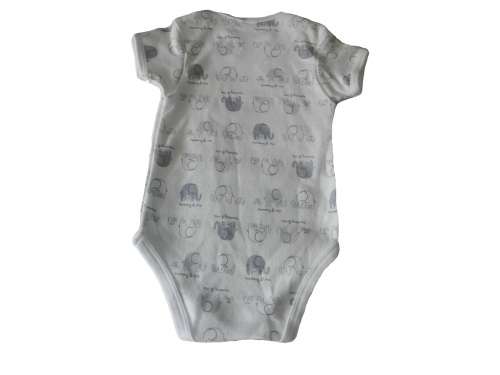 RETAIL PRICE: R 195  "Mummy & Me Elephant" Short Sleeve Baby Grow 3 - 6 Months