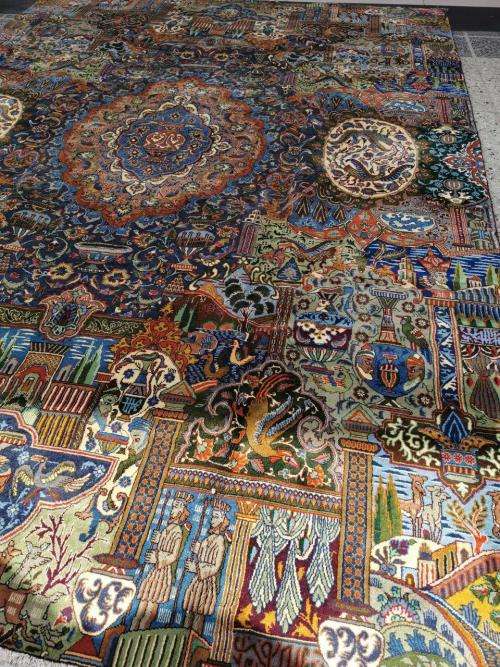 VERY FINE ANTIQUE PERSIAN TABRIZ HANDMADE RUG