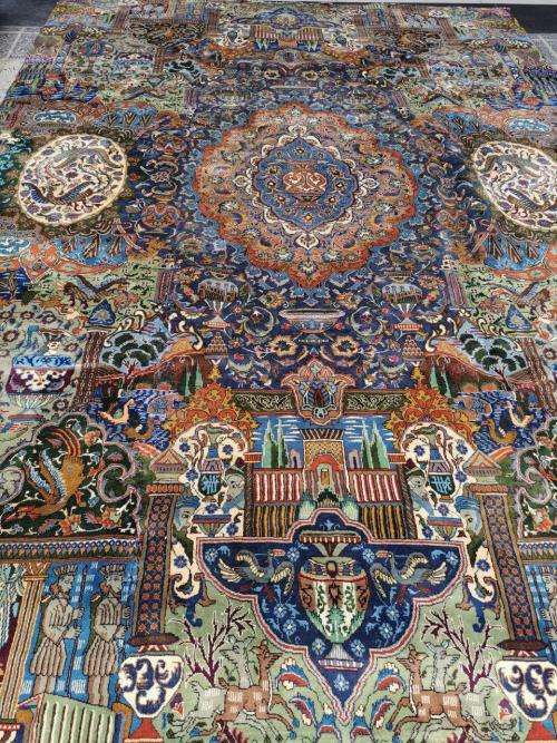 VERY FINE ANTIQUE PERSIAN TABRIZ HANDMADE RUG