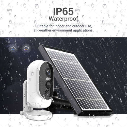 1080P Full HD Outdoor Rechargeable Battery Solar Panel PIR Alarm WiFi Camera