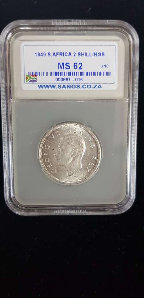 $$$ 1949 TWO SHILLING MS62 $$$