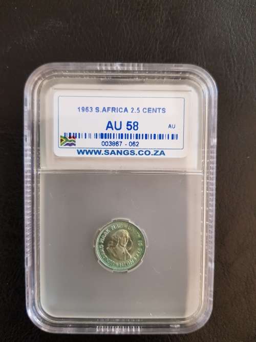 $$$ 1963 2.5 CENT AU58 $$$